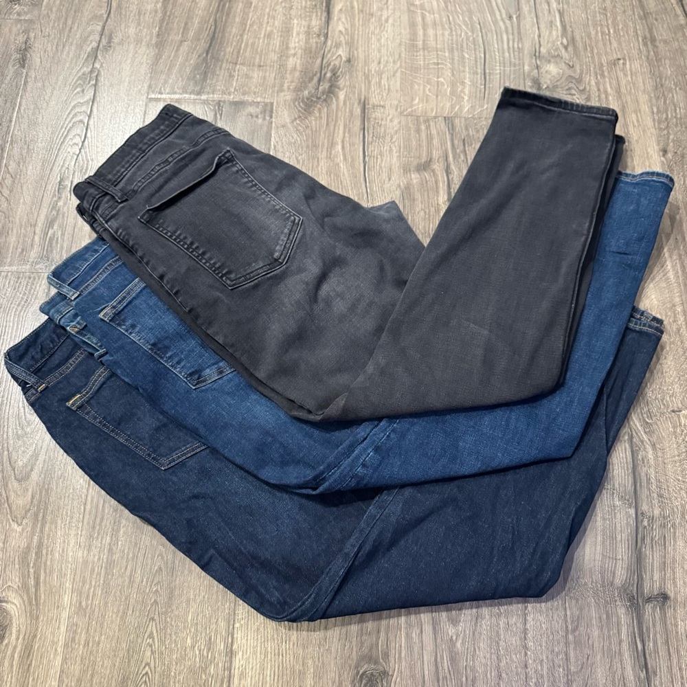 Old Navy Men's Black Blue Jeans bundle set of 3 size 36x32 athletic taper flex - Picture 11 of 11
